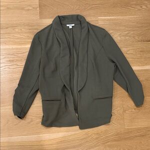 BAR III Olive Green Open Front Blazer